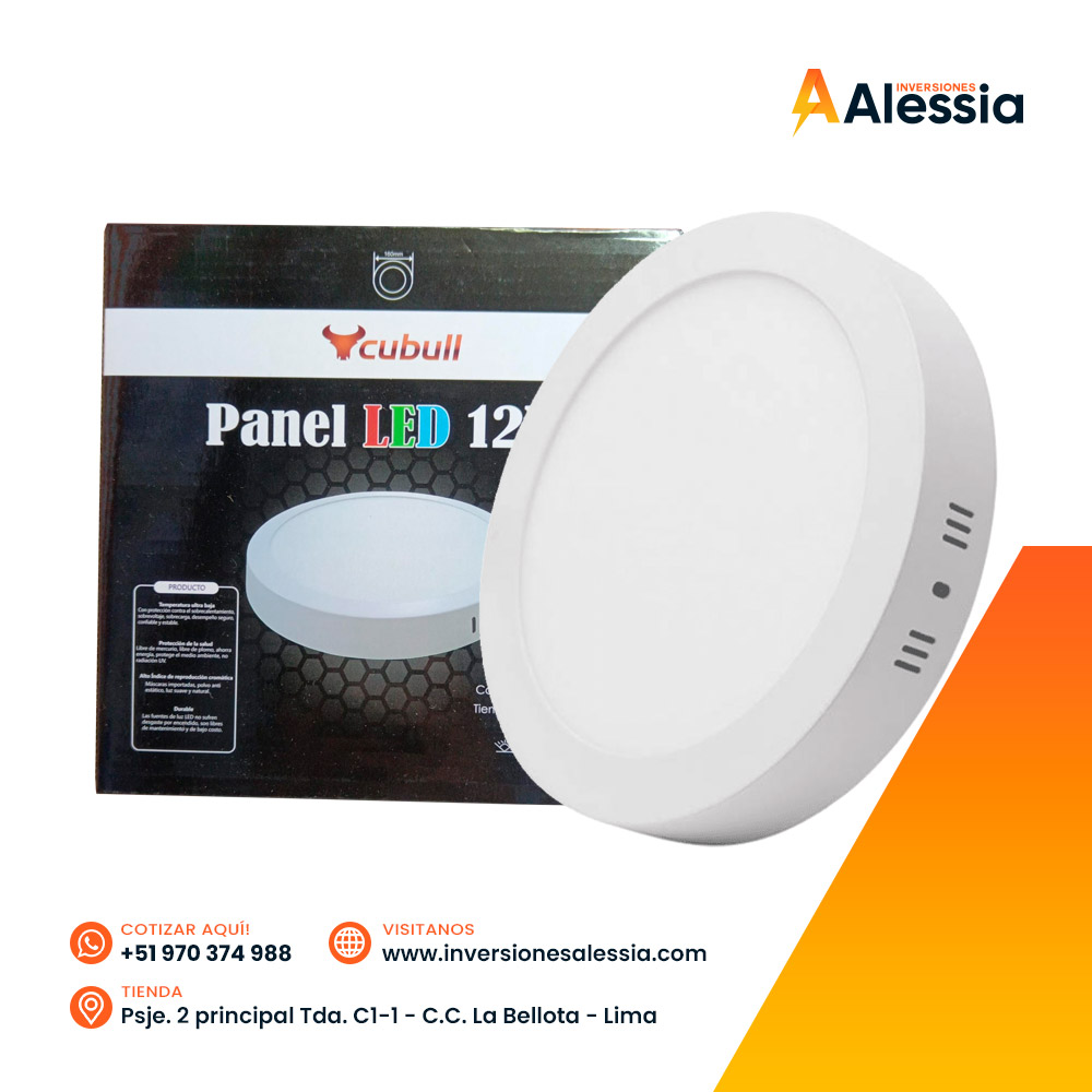 Panel LED circular adosable 12W Cubull