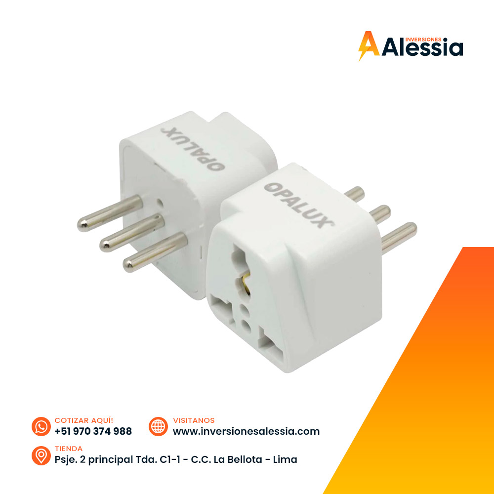Adaptador Enchufe Múltiple Redondo Opalux 3 en Línea OP603-L2