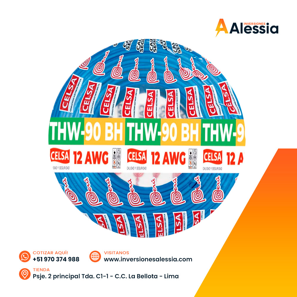 Cable Celsa THW- 90 BH 12 AWG