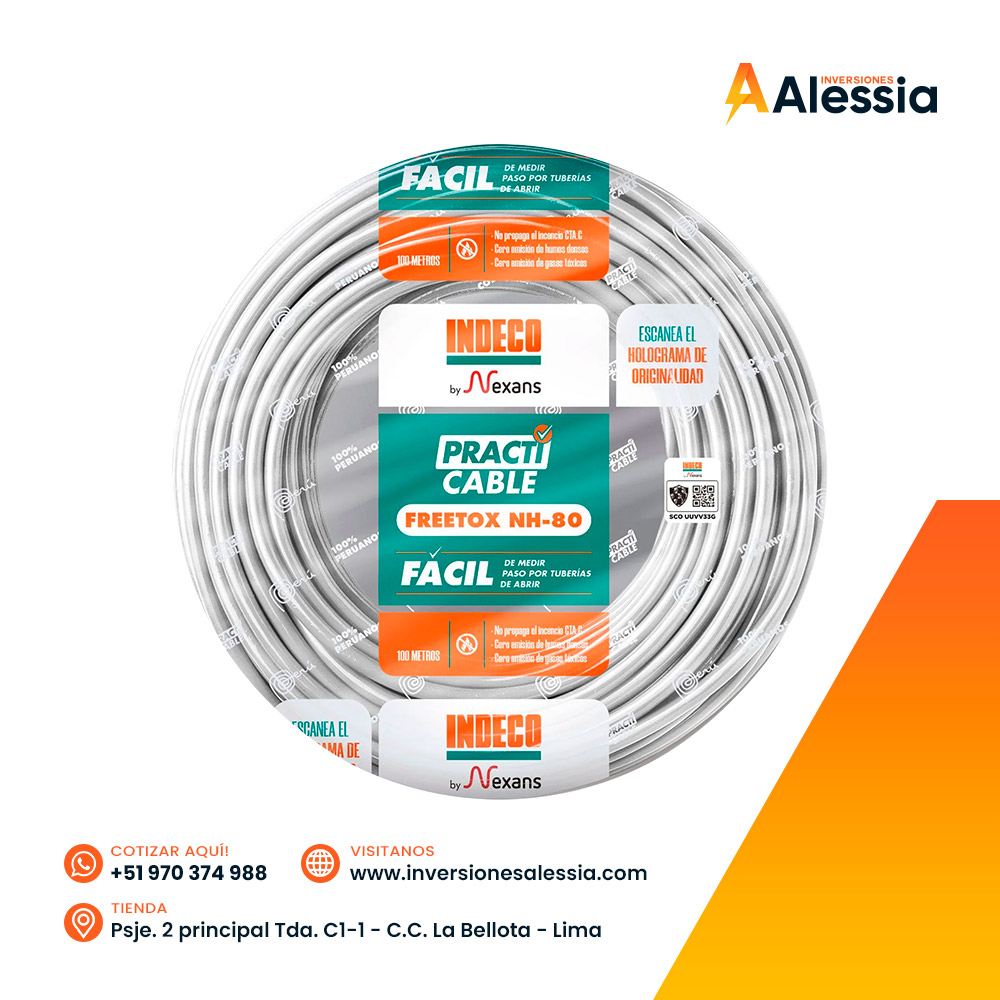 Cable NH-90 450/750V 6mm blanco 100 Metros