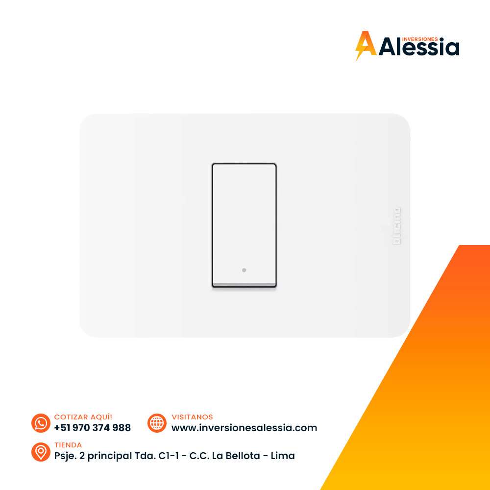 Interruptor Simple Blanco Matix GO Opalux