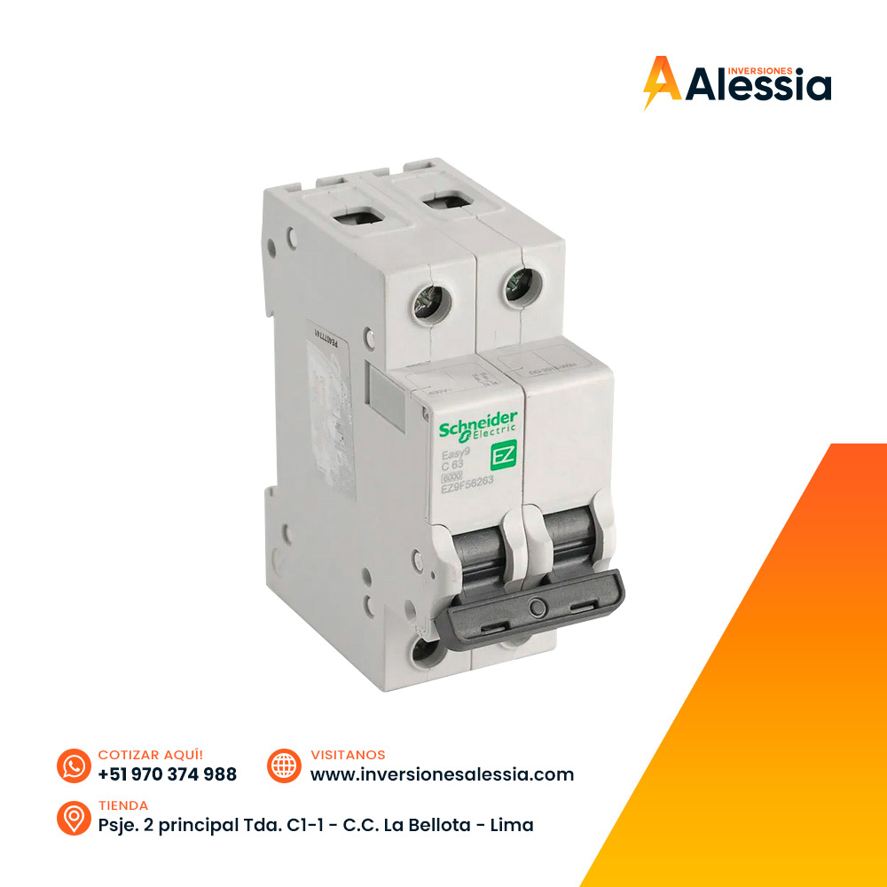 Interruptor Termomagnético Easy9 2x63A