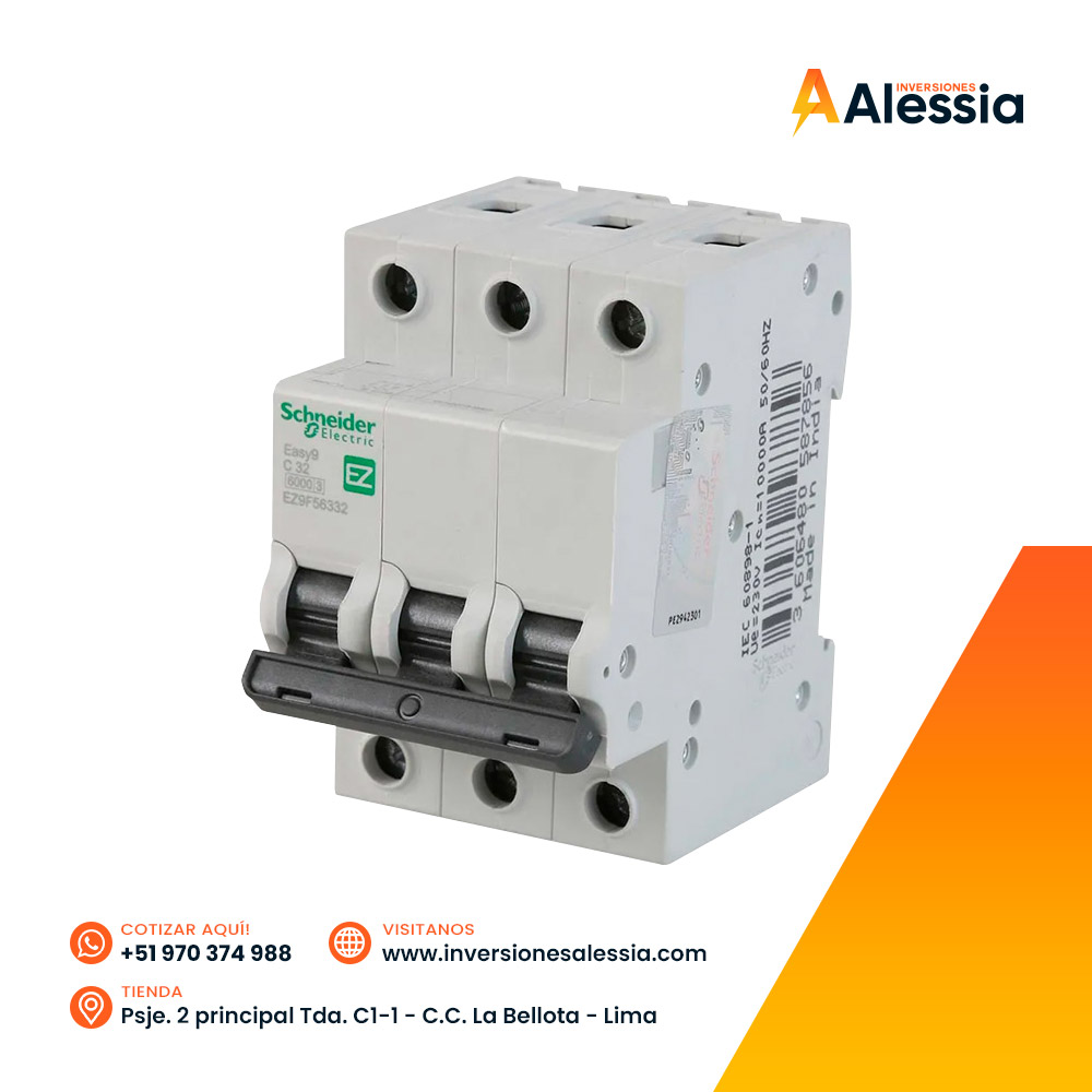 Interruptor Termomagnético Easy9 3x32A
