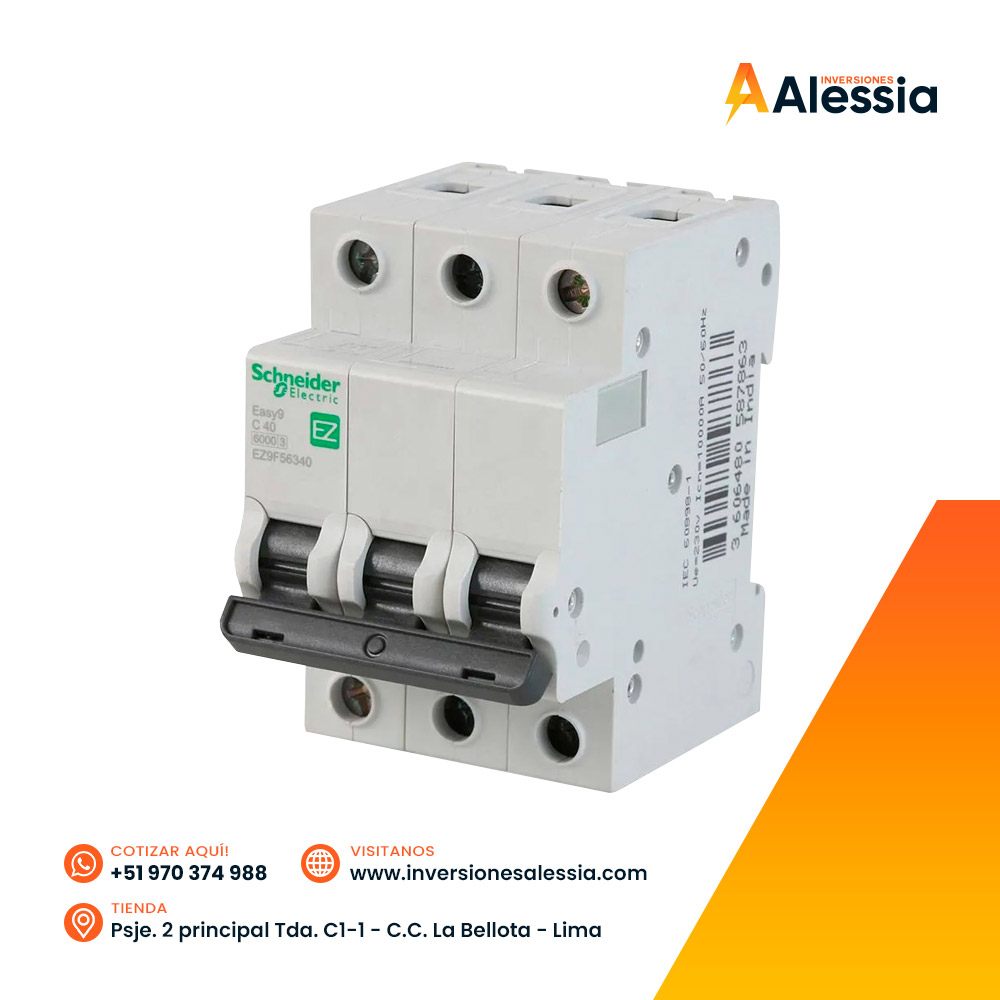 Interruptor Termomagnético Easy9 3x40A