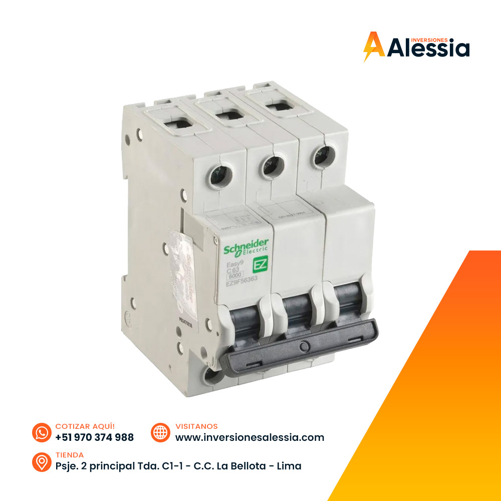 Interruptor Termomagnético Easy9 3x63A