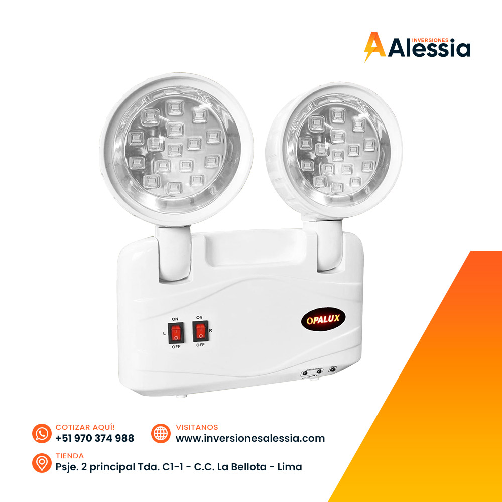 Luz de Emergencia Opalux 32 LED modelo SLIM SMD