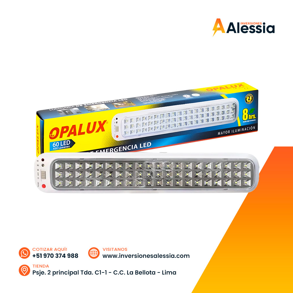 Luz de emergencia 60 LED Opalux