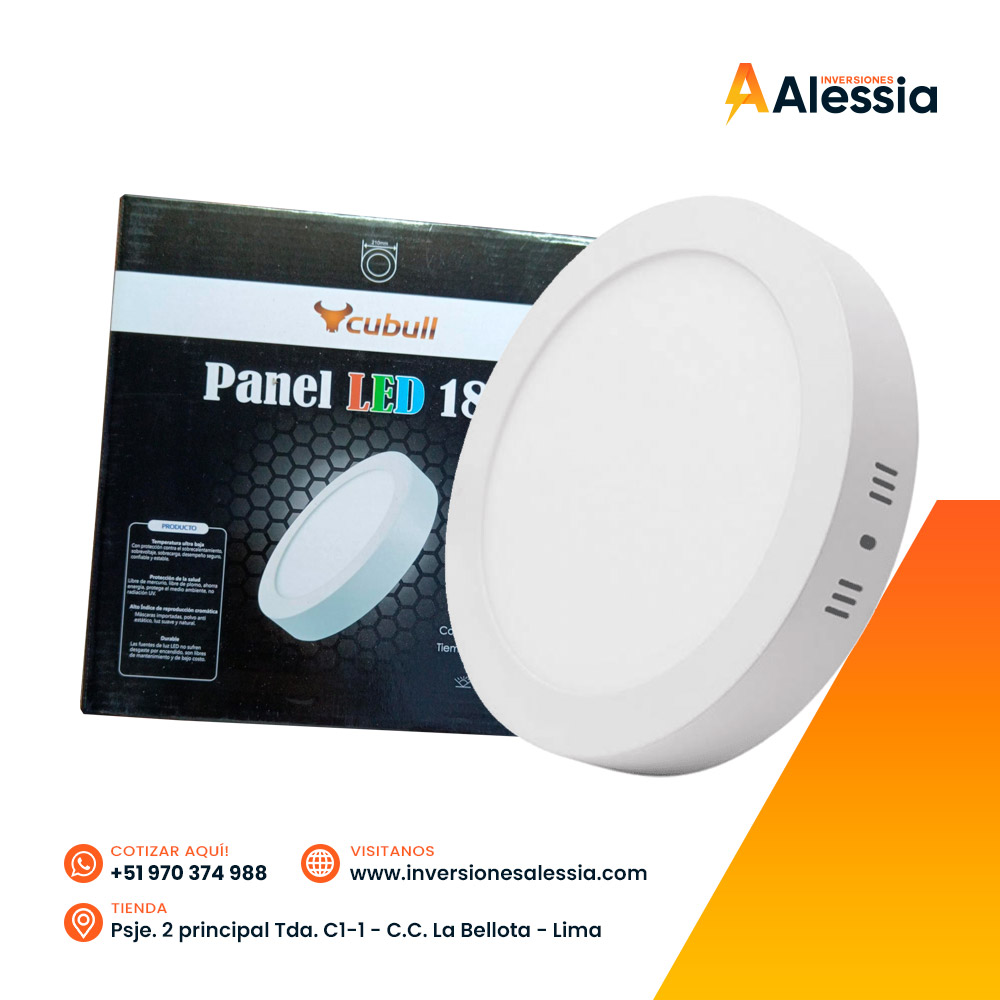 Panel LED circular adosable 18W Cubull