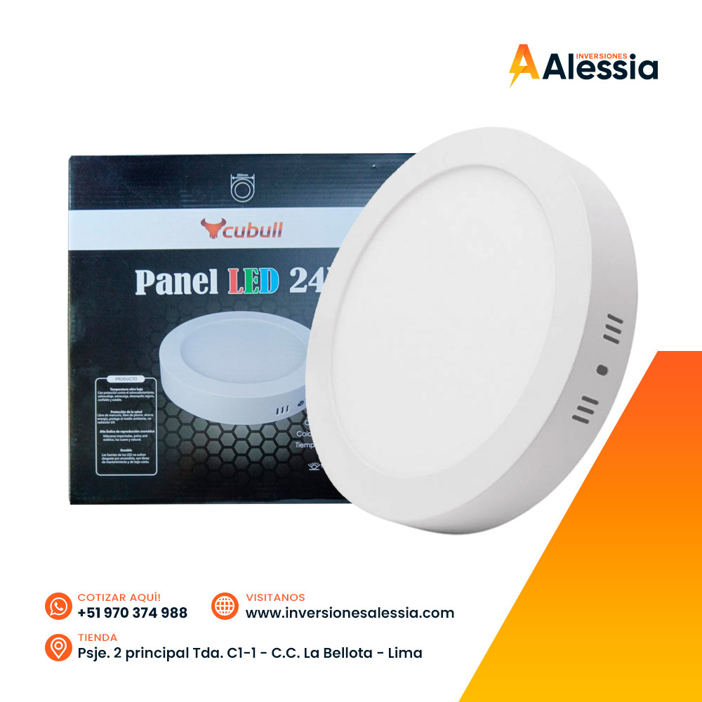 Panel LED circular adosable 24W Cubull