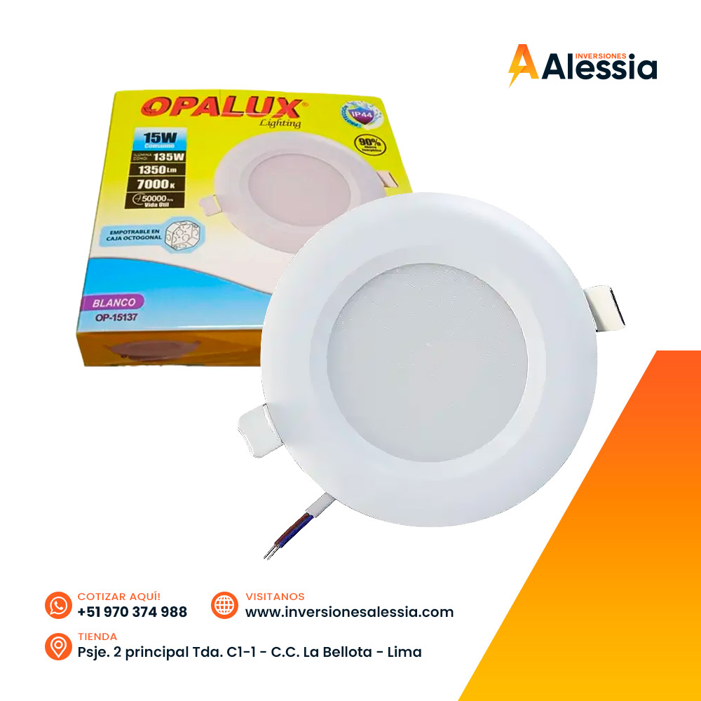 Spot Led Empotrable 15W Opalux
