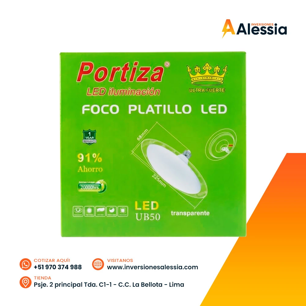 Focos Platillo Eclipse LED Portiza